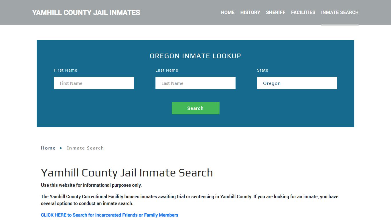 Yamhill County, OR Detainee Lookup