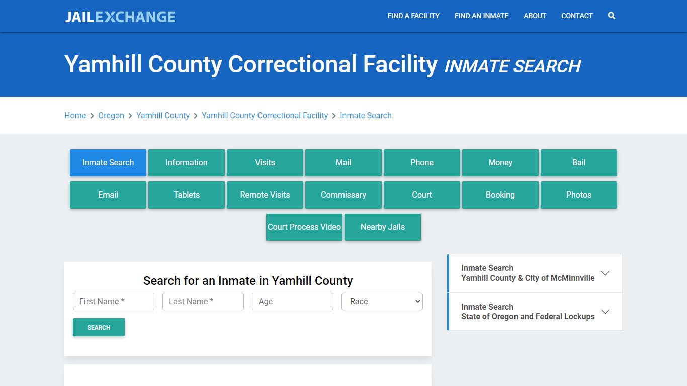 Yamhill County Correctional Facility Inmate Search - Jail Exchange